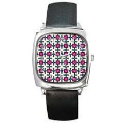 Geometric Square Metal Watch