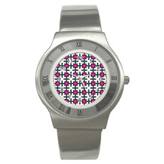 Geometric Stainless Steel Watch