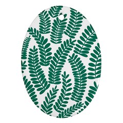 Fern Oval Ornament (two Sides) by Chromis