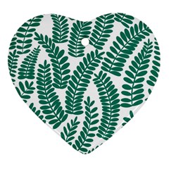 Fern Heart Ornament (two Sides)