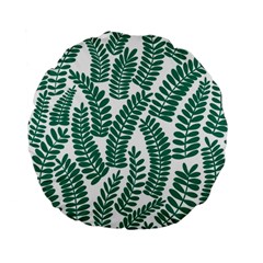 Fern Standard 15  Premium Flano Round Cushions by Chromis