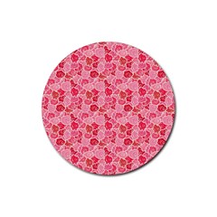 Roses Rubber Round Coaster (4 pack) 