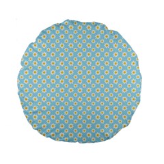 Daisies Standard 15  Premium Round Cushions by CuteKingdom