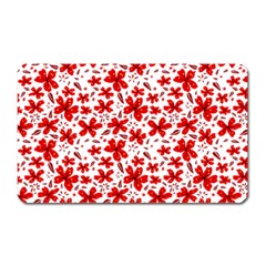 Red Flowers Magnet (rectangular) by CuteKingdom