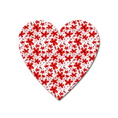 Red Flowers Heart Magnet by CuteKingdom