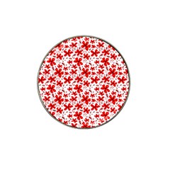 Red Flowers Hat Clip Ball Marker (10 Pack) by CuteKingdom