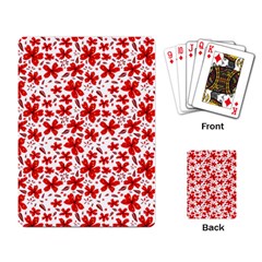 Red Flowers Playing Cards Single Design (rectangle) by CuteKingdom