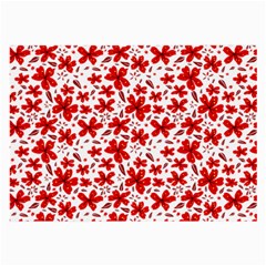 Red Flowers Large Glasses Cloth (2 Sides) by CuteKingdom