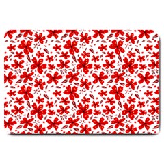 Red Flowers Large Doormat  by CuteKingdom