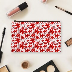 Red Flowers Cosmetic Bag (medium) by CuteKingdom