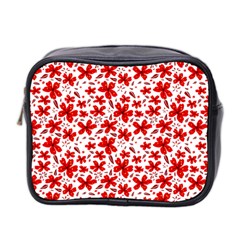 Red Flowers Mini Toiletries Bag (two Sides) by CuteKingdom