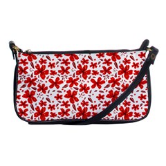 Red Flowers Shoulder Clutch Bag by CuteKingdom