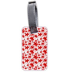 Red Flowers Luggage Tag (two Sides) by CuteKingdom