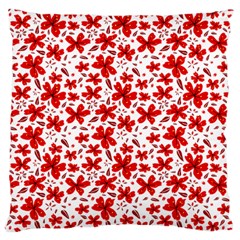 Red Flowers Large Cushion Case (one Side) by CuteKingdom