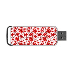 Red Flowers Portable Usb Flash (one Side) by CuteKingdom