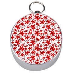 Red Flowers Silver Compasses by CuteKingdom