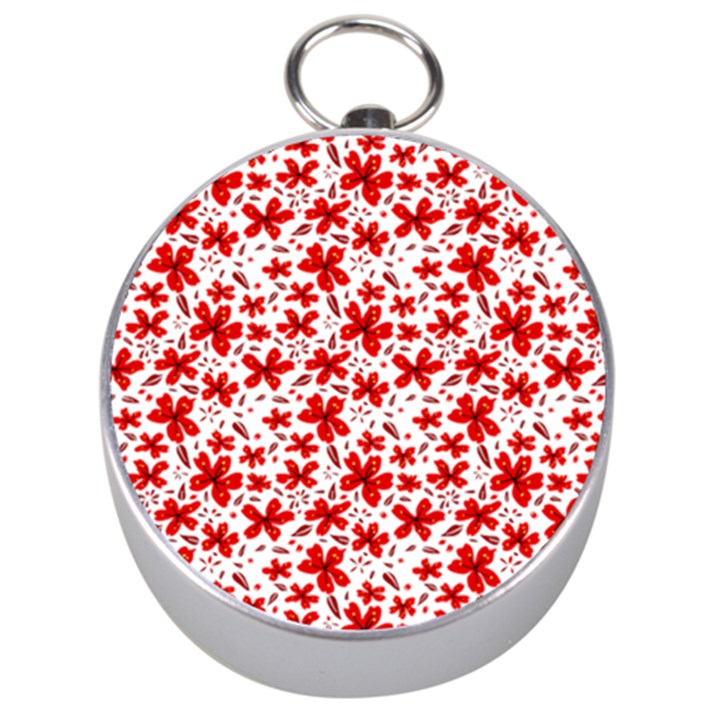 Red Flowers Silver Compasses