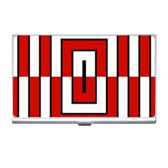 Square Maze Red Business Card Holder by tmsartbazaar