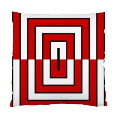 Square Maze Red Standard Cushion Case (one Side) by tmsartbazaar