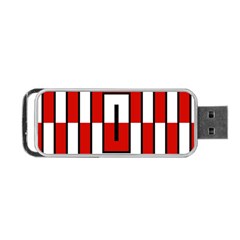 Square Maze Red Portable Usb Flash (one Side) by tmsartbazaar