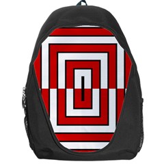 Square Maze Red Backpack Bag by tmsartbazaar