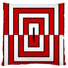 Square Maze Red Large Flano Cushion Case (two Sides) by tmsartbazaar