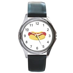 Hotdog Round Metal Watch