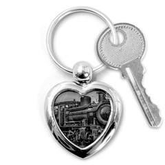 Steam Locomotive, Montevideo, Uruguay Key Chain (heart) by dflcprintsclothing