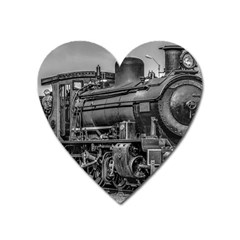 Steam Locomotive, Montevideo, Uruguay Heart Magnet by dflcprintsclothing