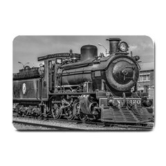 Steam Locomotive, Montevideo, Uruguay Small Doormat  by dflcprintsclothing