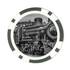 Steam Locomotive, Montevideo, Uruguay Poker Chip Card Guard by dflcprintsclothing