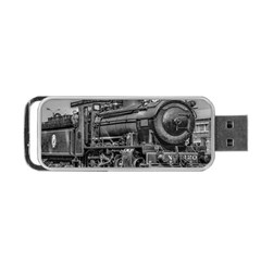 Steam Locomotive, Montevideo, Uruguay Portable Usb Flash (two Sides)