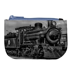 Steam Locomotive, Montevideo, Uruguay Large Coin Purse by dflcprintsclothing