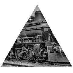 Steam Locomotive, Montevideo, Uruguay Wooden Puzzle Triangle by dflcprintsclothing