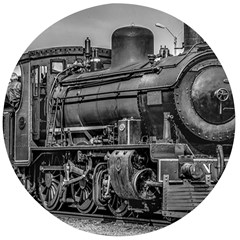 Steam Locomotive, Montevideo, Uruguay Wooden Bottle Opener (round) by dflcprintsclothing