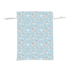 Birds And Flowers Lightweight Drawstring Pouch (m) by CuteKingdom