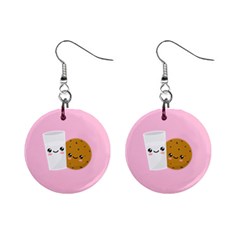 Milk And Cookie Mini Button Earrings by CuteKingdom