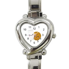 Milk And Cookie Heart Italian Charm Watch by CuteKingdom