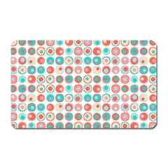 Aqua Coral Circles Magnet (rectangular) by CuteKingdom