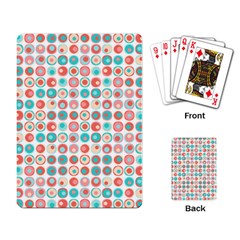 Aqua Coral Circles Playing Cards Single Design (rectangle) by CuteKingdom