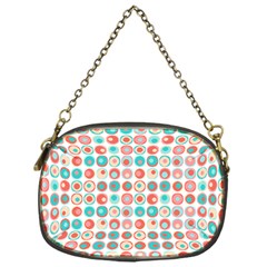 Aqua Coral Circles Chain Purse (one Side) by CuteKingdom