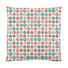 Aqua Coral Circles Standard Cushion Case (two Sides) by CuteKingdom