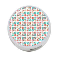 Aqua Coral Circles 4-port Usb Hub (two Sides) by CuteKingdom