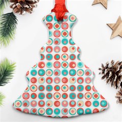 Aqua Coral Circles Ornament (christmas Tree)  by CuteKingdom