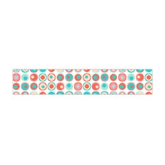 Aqua Coral Circles Flano Scarf (mini) by CuteKingdom