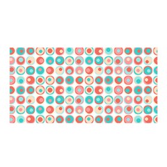 Aqua Coral Circles Satin Wrap by CuteKingdom