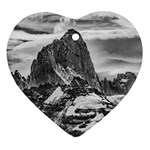 Fitz Roy And Poincenot Mountains, Patagonia Argentina Ornament (Heart) Front