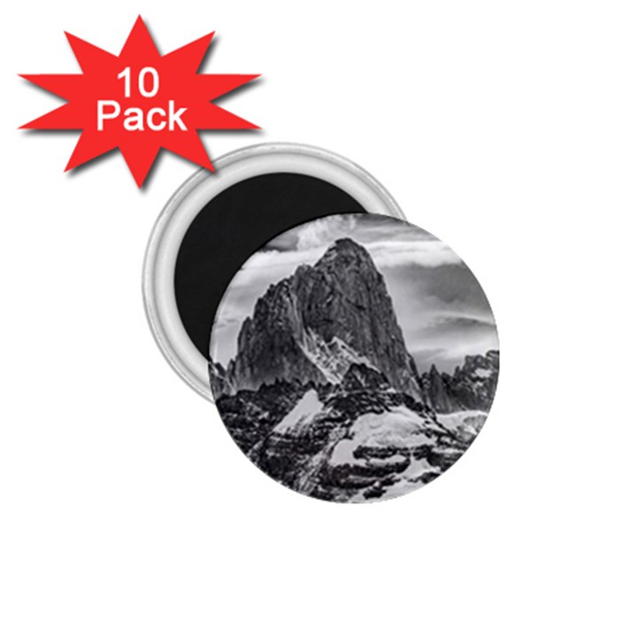 Fitz Roy And Poincenot Mountains, Patagonia Argentina 1.75  Magnets (10 pack) 