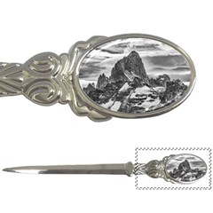 Fitz Roy And Poincenot Mountains, Patagonia Argentina Letter Opener by dflcprintsclothing