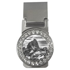 Fitz Roy And Poincenot Mountains, Patagonia Argentina Money Clips (cz)  by dflcprintsclothing